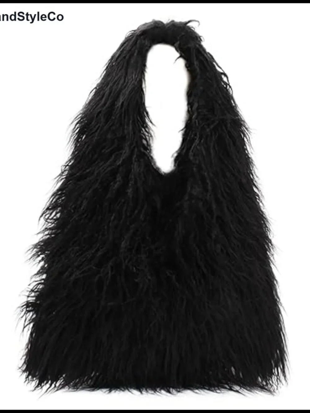 Faux Fur Tote Bag Fluffy Plush Hobo Bag Big Capacity Shopping Shoulder Bag